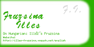 fruzsina illes business card